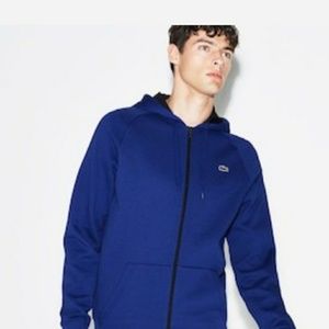 MEN'S SPORT TENNIS HOODED ZIPPERED FLEECE SWEATSHI